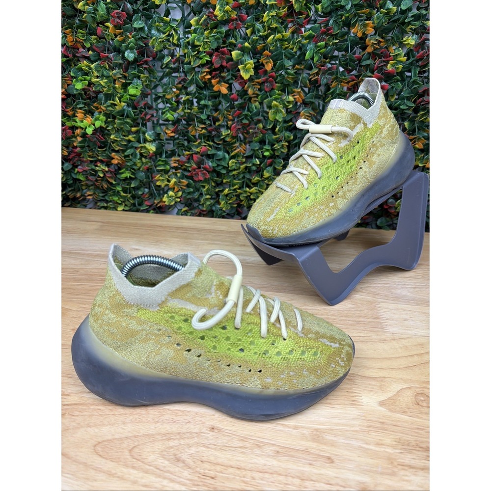 adidas Yeezy Boost 380 Sneakers Shoes Hylte Glow Volt Men's 4 FZ4994 GUC No Box